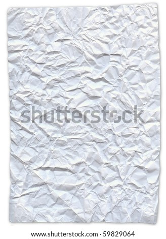 white crinkled paper sheet to use as background