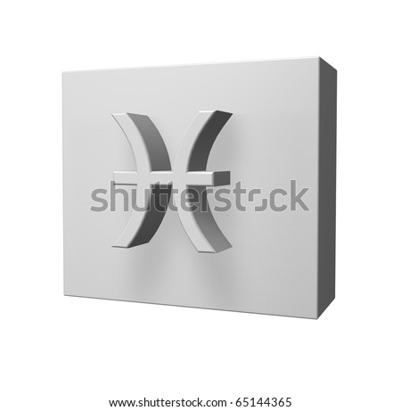 stock photo asterisc pisces symbol on white background 3d illustration