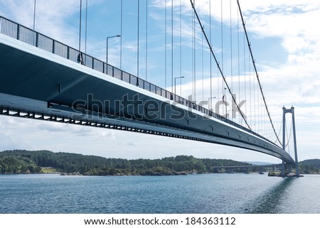 Stordabrua is a suspension bridge and one of the largest suspension bridges in Norway