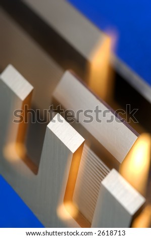 Detail of industrial knife for furniture industry