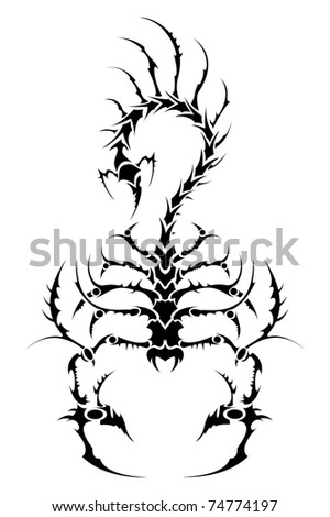 stock photo tattoo scorpion illustration