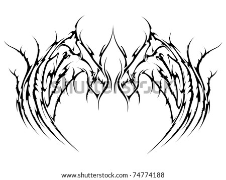 stock photo tattoo wings