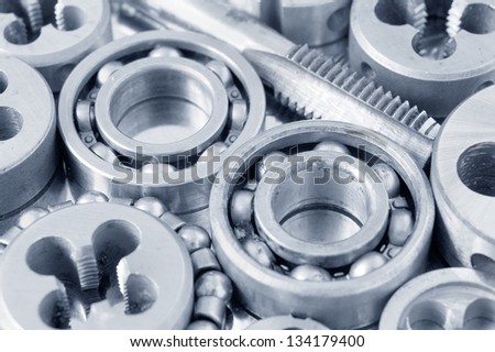 Mechanical ratchets closeup