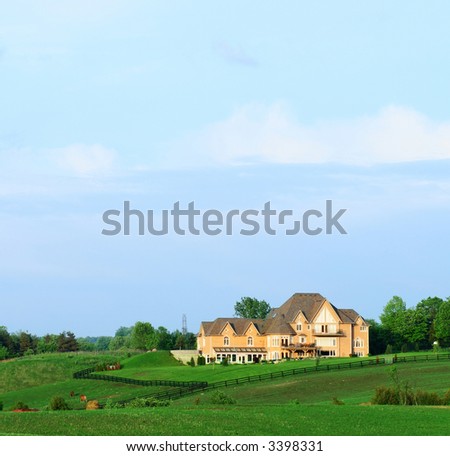 estate home in countryside, dream home
