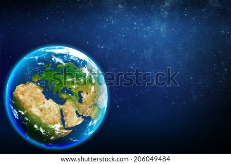 Planet earth in space. Europe.