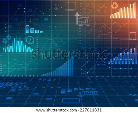 abstract computer graphics business financial statistics currency