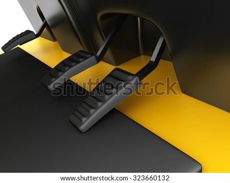 Accelerator pedal, brake and clutch forklift. industrial trucks
