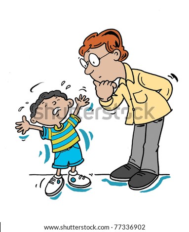 Child In Distress Stock Vector Illustration 77336902 : Shutterstock