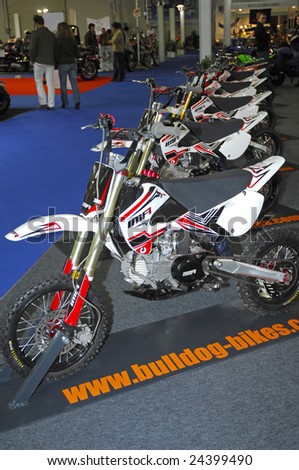 BATALHA, PORTUGAL - January 30, 2009: Bulldog Bikes Stand in Expomoto Motorcycle Show on January 30, 2009 in Batalha, Portugal.