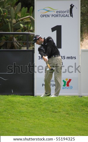 SINTRA, PORTUGAL - JUNE 10: Brandley Dredge (WAL), in the 1st day game at the European Tour - Estoril Open de Portugal 2010, Penha Longa GC, June 10, 2010, Sintra, Portugal.