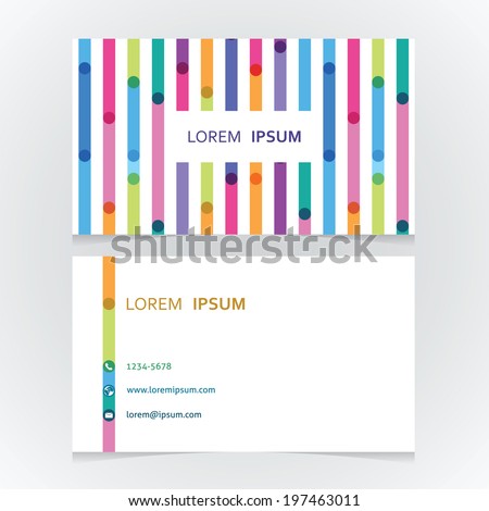 the bright modern business card with the colorful line the bright modern business card with the colorful line