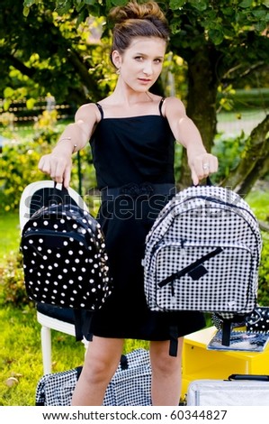 Back to school fashion showing bags and accessories