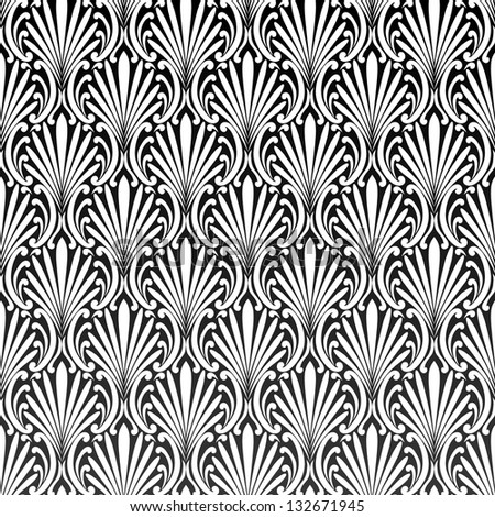 black white ornamental pattern / illustration