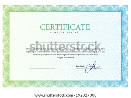 Template border diplomas certificate and currency Vector illustration Template border diplomas certificate and currency Vector illustration