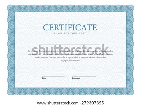 template horizontal Certificate and diplomas Vector template horizontal Certificate and diplomas Vector