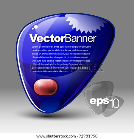 Logo Design Banners on Special Offer Banner Blue With The Red Button Stock Vector 92981950