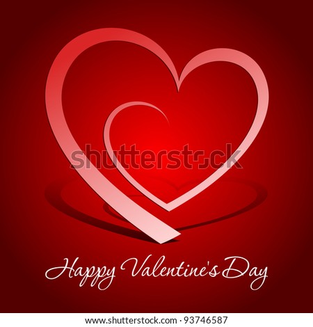 stock vector heart from paper Valentine's day or Wedding vector