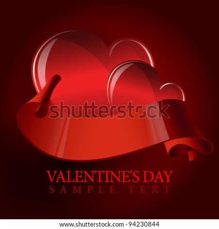 stock vector Valentine's day or Wedding vector background with heart