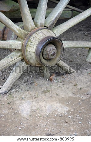 Broken down wagon wheel