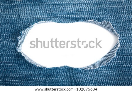White Hole in denim jeans