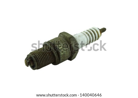 spark plug , internal combustion engine candle  with a clipping path