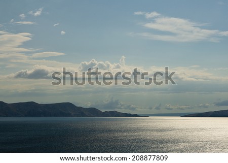 View of the Adriatic Sea in Croatia, islands in southern Europe