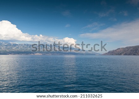 View of the Adriatic Sea in Croatia, islands in southern Europe