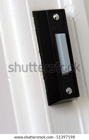 Door bell push button at house entrance door