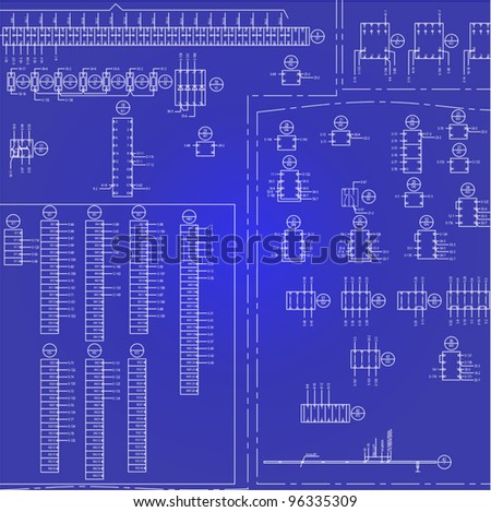 Wiring Diagrams  Subs on Electrical Wiring Diagram Background Stock Vector 96335309
