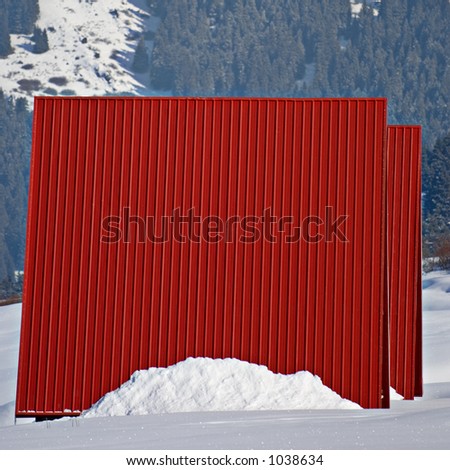 Red roof at the Silk Road International Ski Resort near Urumqi, Xinjiang Province, China