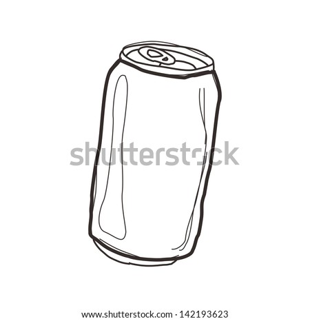 Hand Drawn Soft Drink Can Stock Vector Illustration 142193623 