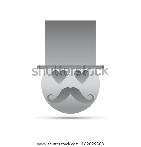 mustache guy emotion icon face