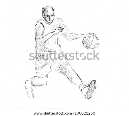 Basketball Game Drawing