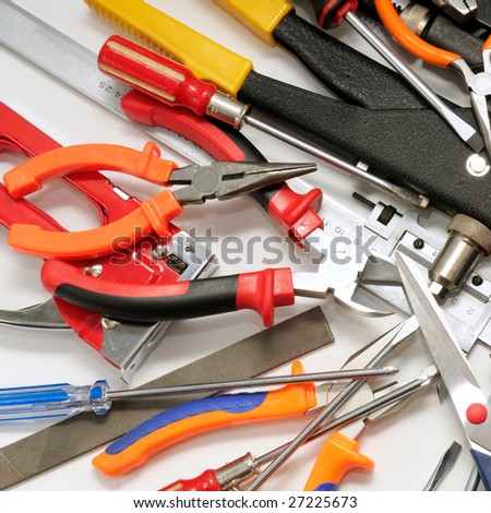 tools isolated on a white background