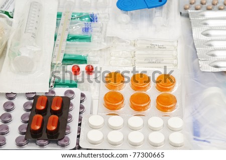medicine isolated on a white background