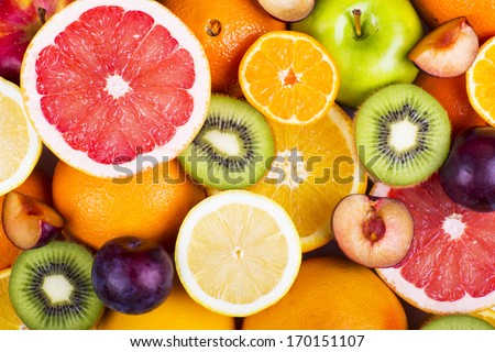 Background From Many Different Exotic Fruits
