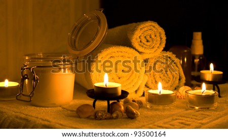 candles and spa