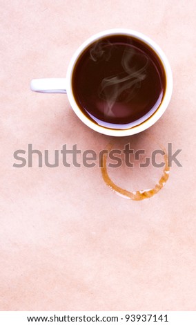 coffee cup, a cup ring