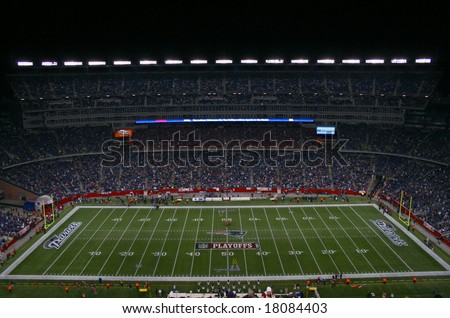 FOXBORO, MA -- JANUARY 12, 2008: The New England Patriots defeated the Jacksonville Jaguars in the Divisional Playoffs in Foxboro Massachusetts on January 12, 2008
