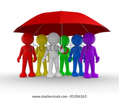 People Under Umbrella