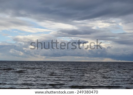 Baltic Sea at cloudy day.