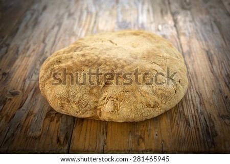 Round Wholemeal bread, Italian Food