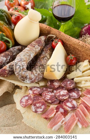 Tray of Sardinian Food