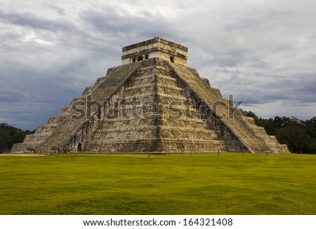 Pyramid Kukulkan temple. Chichen Itza. Mexico. Maya civilization