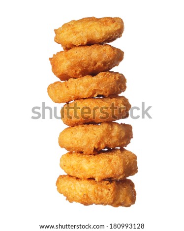 Chicken Nuggets Tower isolated on white