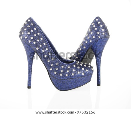 Navy Glitter Shoes