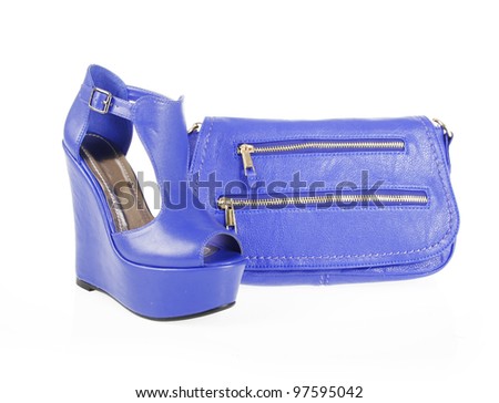 Blue Shoes Wedges