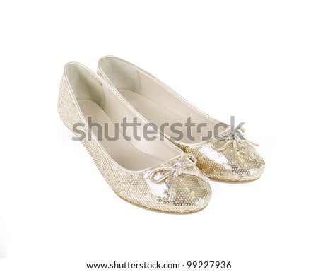 Flat Gold Shoes