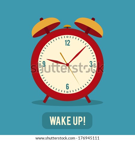red alarm clock colorful flat style vector illustration red alarm clock colorful flat style vector illustration