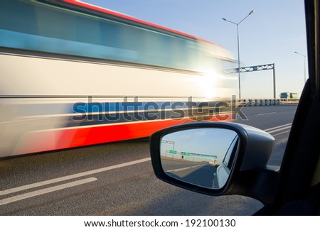 blurred action from car at high speed